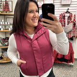 Raspberry Anya Vest Outerwear - Vest THREAD & SUPPLY