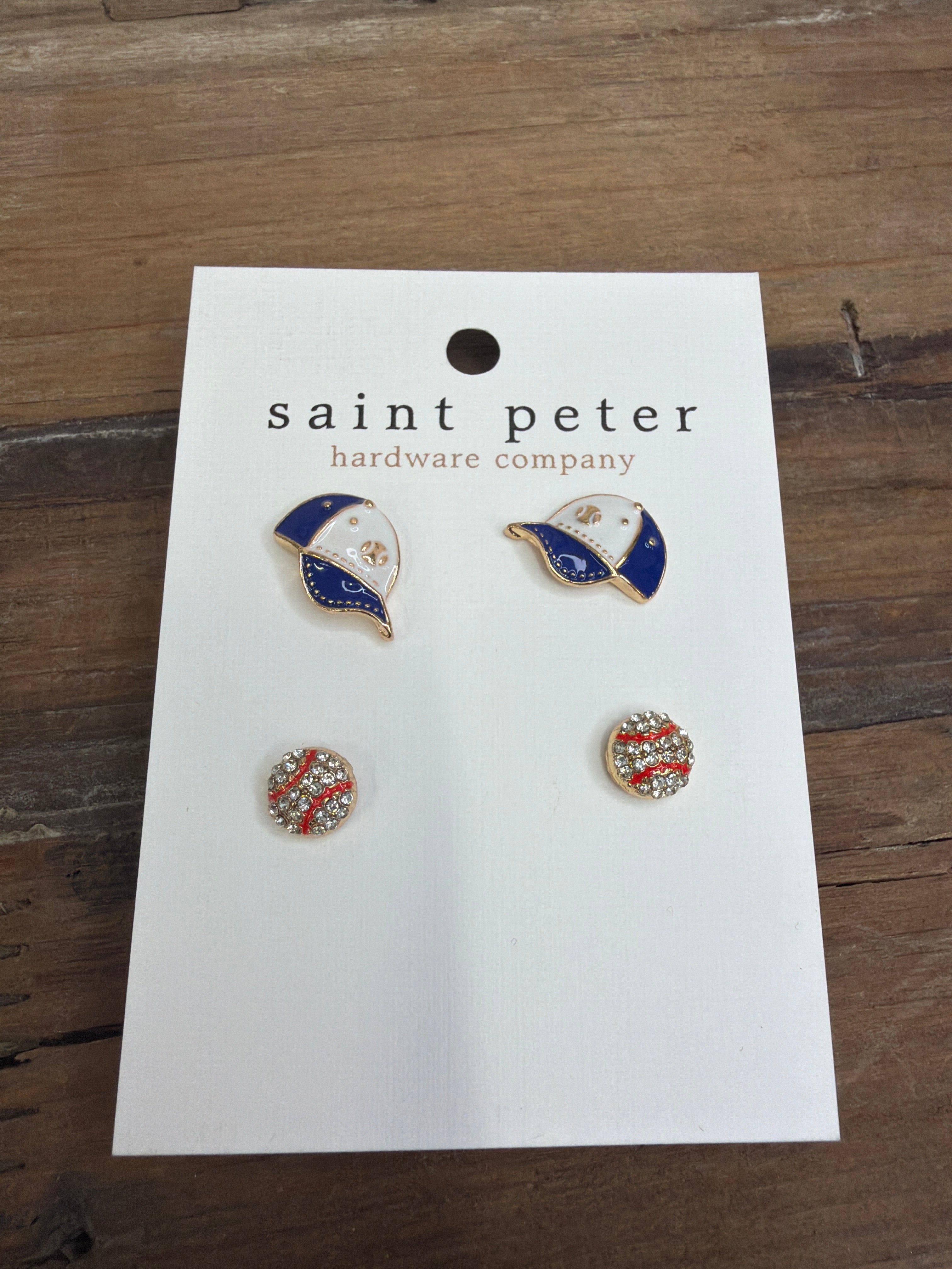 Baseball Stud Earrings Jewelry - Earrings SAINT PETER HARDWARE