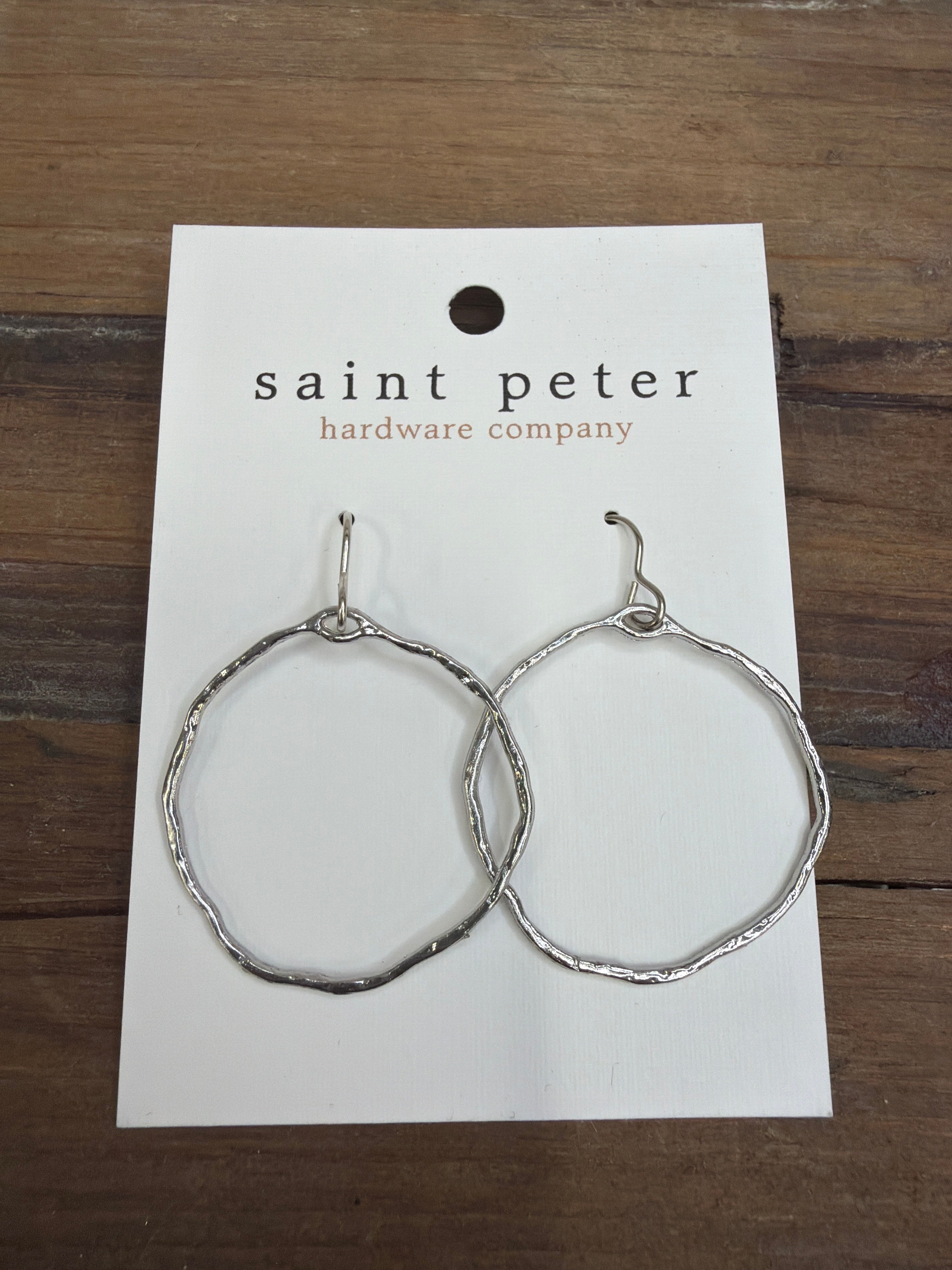 Silver Circle Earrings Jewelry - Earrings SAINT PETER HARDWARE