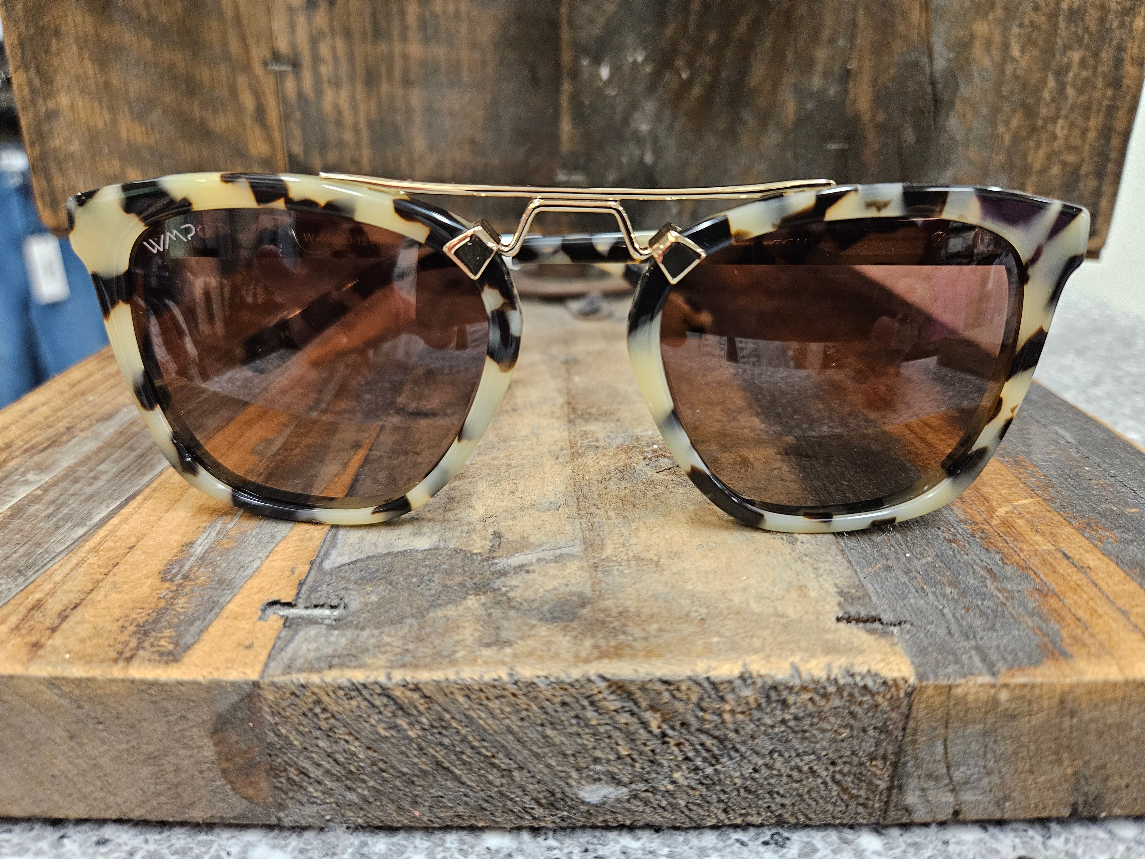 Demi Polarized Square Sunglasses Beige Tortoise/Brown Lens Accessories- Sunglasses Wear Me Pro Wholesale
