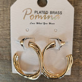 Gold Line Hoop Earrings Jewelry - Earrings WHAT'S HOT