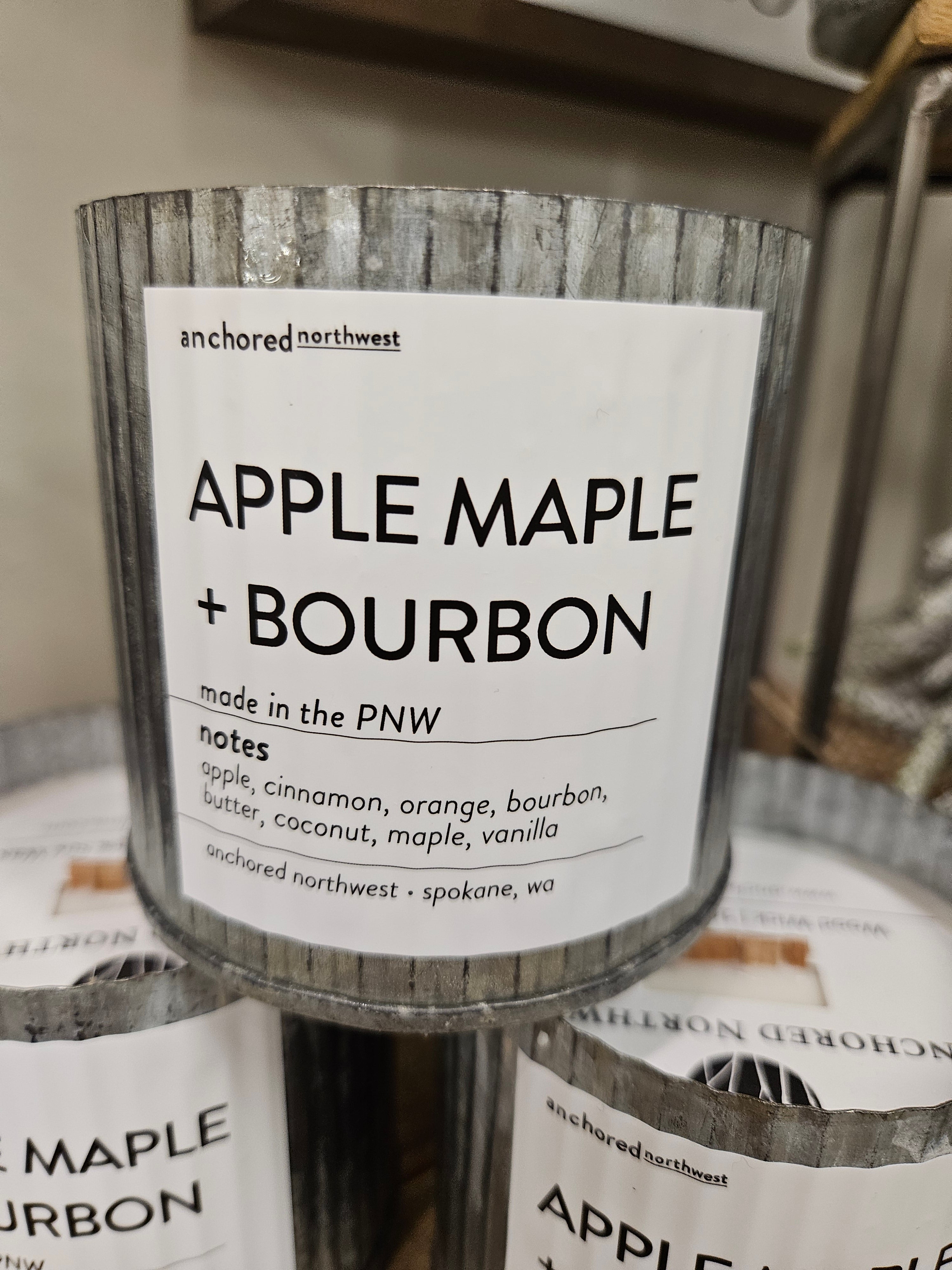 Anchored Northwest Wood Wick Candle 10oz. Home - Fragrance - Candles ANCHORED NORTHWEST Apples & Maple