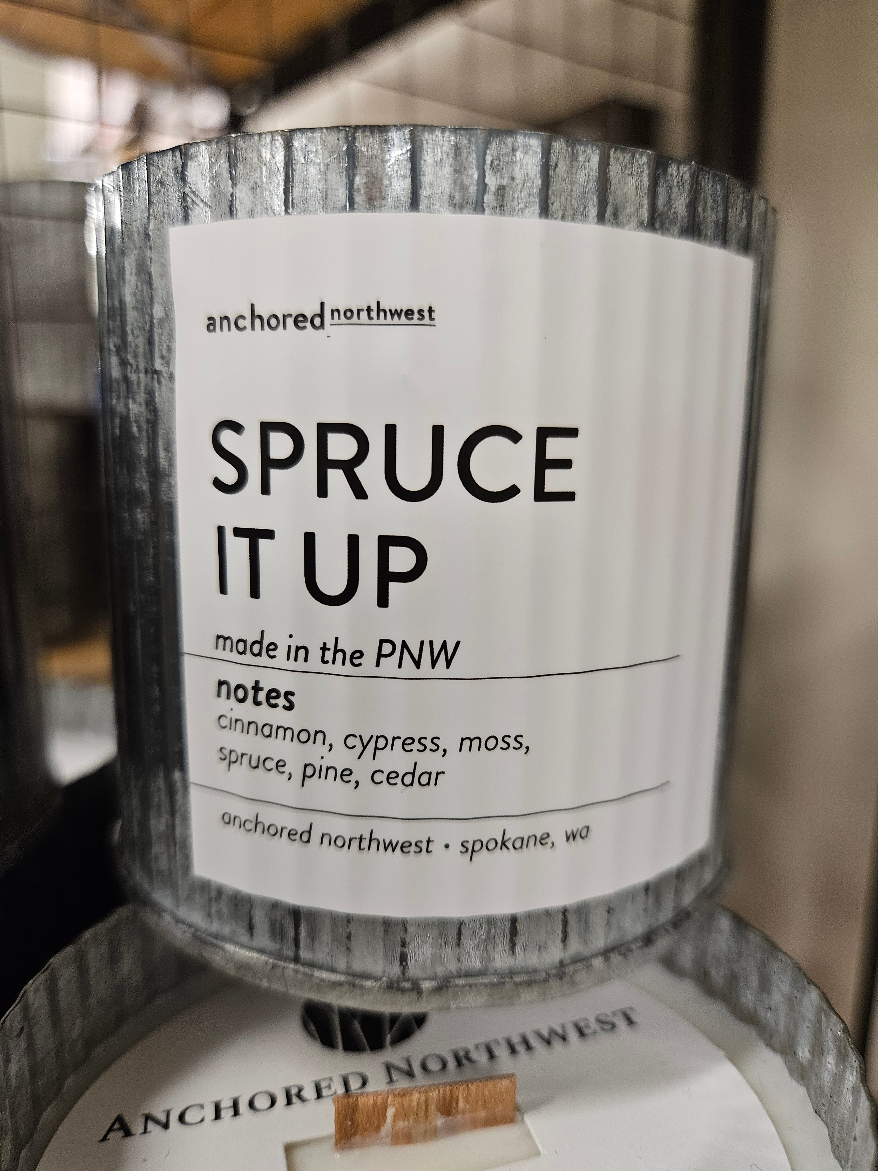 Anchored Northwest Wood Wick Candle 10oz. Home - Fragrance - Candles ANCHORED NORTHWEST Spruce It Up