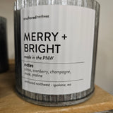 Anchored Northwest Wood Wick Candle 10oz. Home - Fragrance - Candles ANCHORED NORTHWEST Merry + Bright