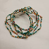 Multi Row Green Multi Seed Bead Bracelet Jewelry- Bracelet WHAT'S HOT