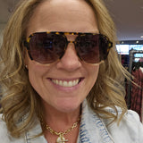 Indie Aviator Polarized Sunglasses Tortoise Clear/Gradient Sunset Lens Accessories- Sunglasses Wear Me Pro Wholesale
