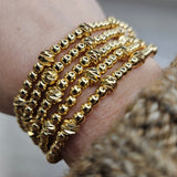 Water Resistant Set of 5 Gold Beaded Bracelet Jewelry- Bracelet WHAT'S HOT