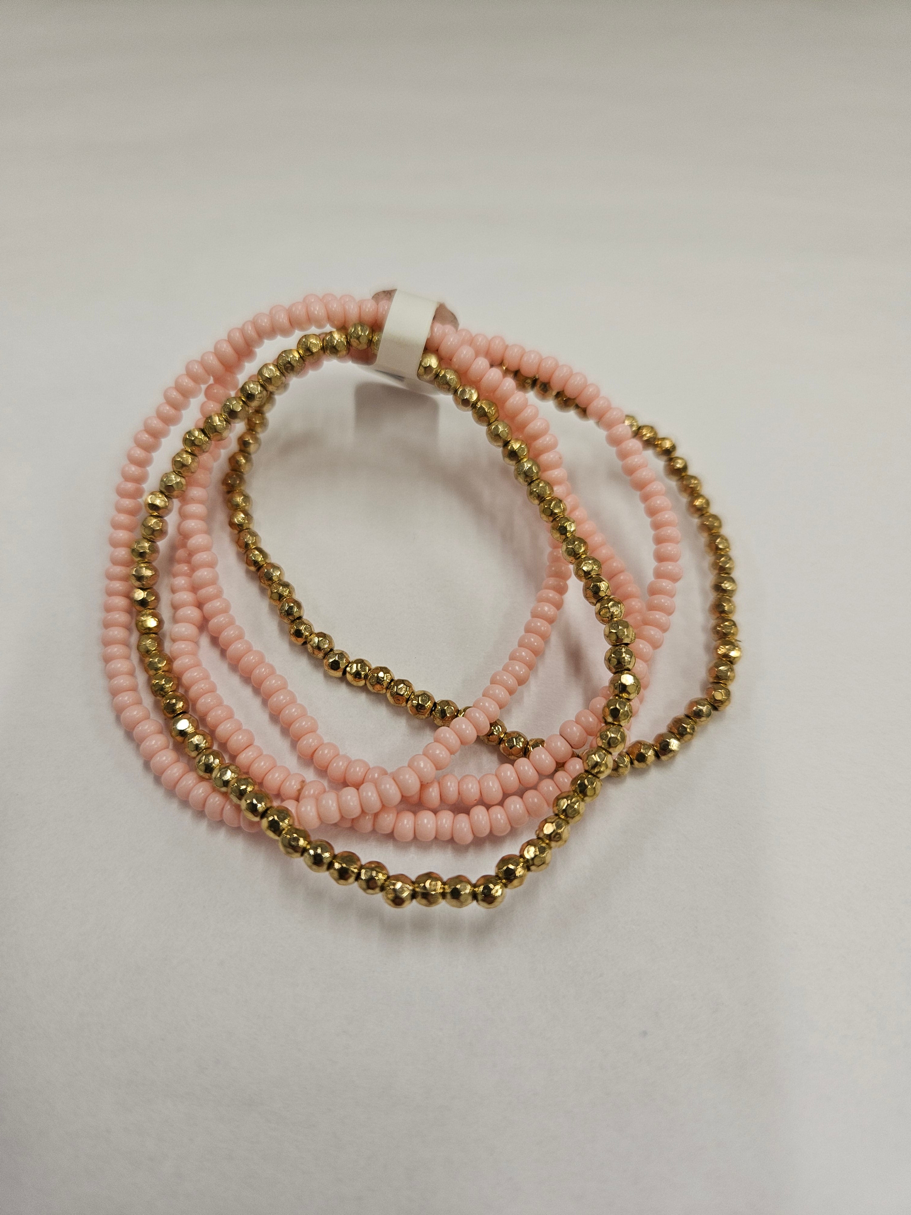 Pink seed beaded bracelet Jewelry- Bracelets WHAT'S HOT