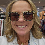 Demi Polarized Square Sunglasses Beige Tortoise/Brown Lens Accessories- Sunglasses Wear Me Pro Wholesale