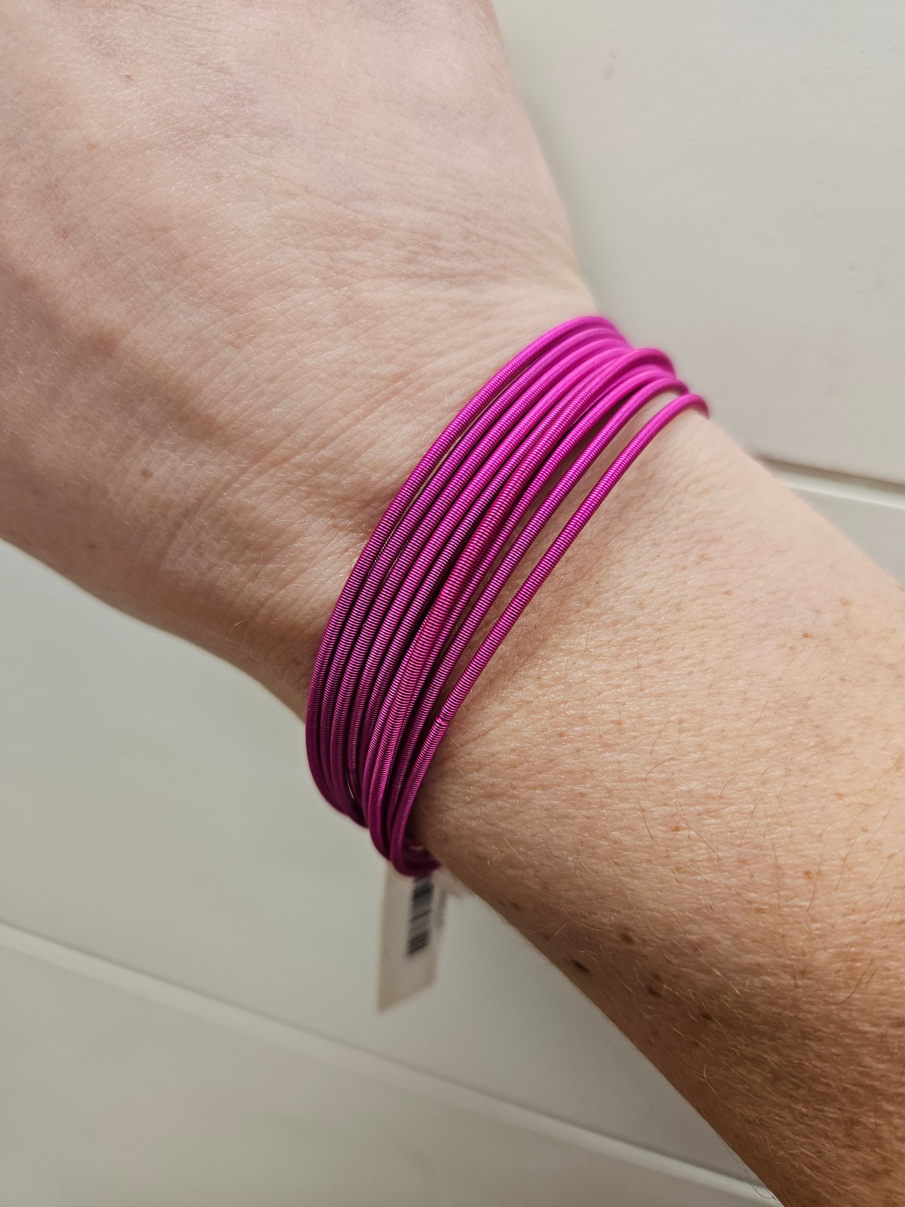 Pink Guitar Strings Bracelet Jewelry- Bracelets WHAT'S HOT