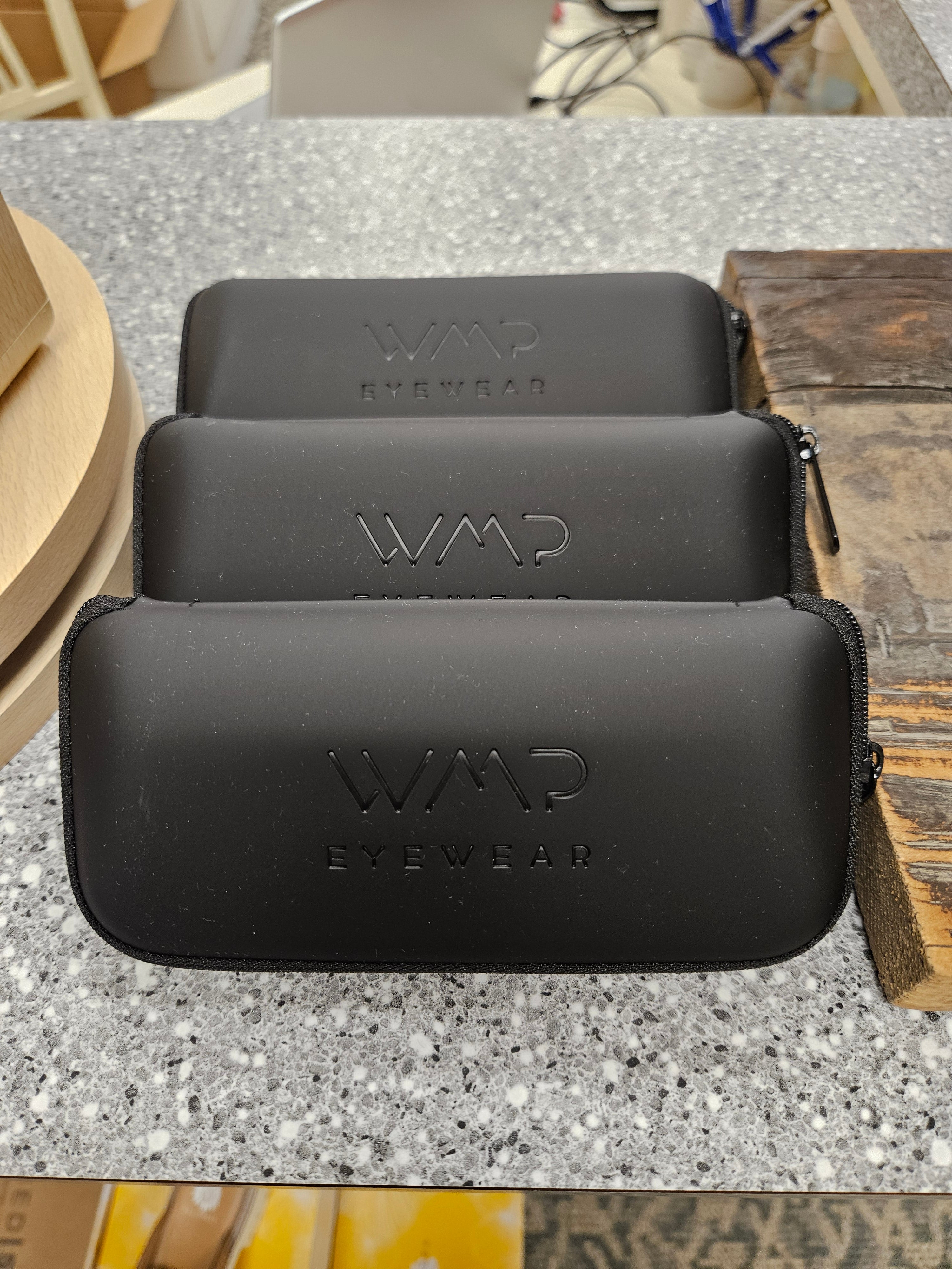 Black Hard Shell Zipper Case Accessories- Sunglasses Wear Me Pro Wholesale