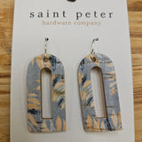 Blue Neutral Geo Drop Earrings Jewelry - Earrings SAINT PETER HARDWARE