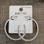 Silver Beaded Hoop Earring Jewelry - Earrings WHAT'S HOT