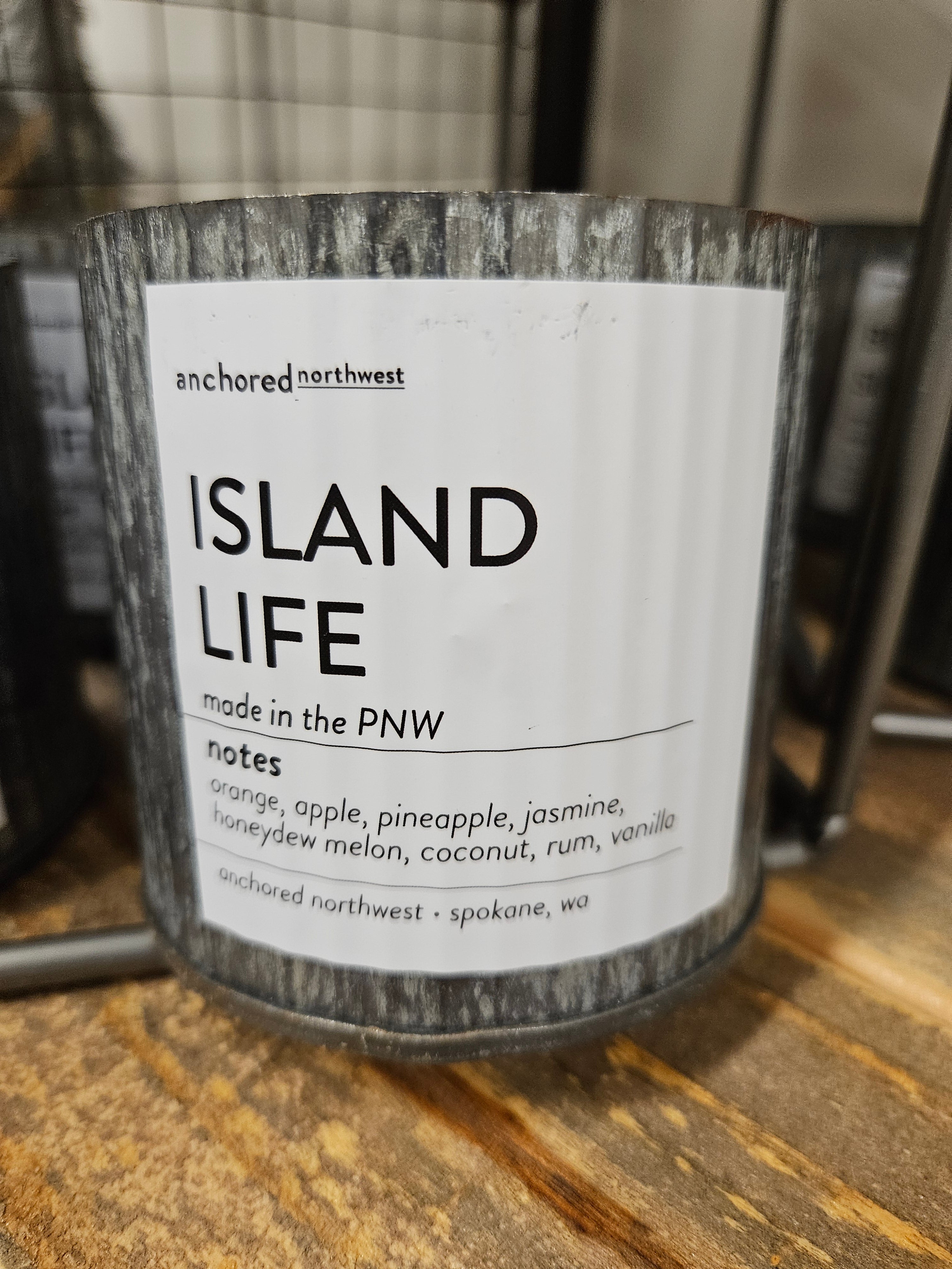 Anchored Northwest Wood Wick Candle 10oz. Home - Fragrance - Candles ANCHORED NORTHWEST Island Life