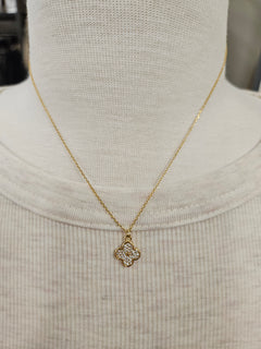 18K Gold Dipped Clover Necklace Jewelry- Necklace WHAT'S HOT