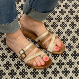 Hilda Nectar Lux Tan Sandals Shoes- Sandals BED STU