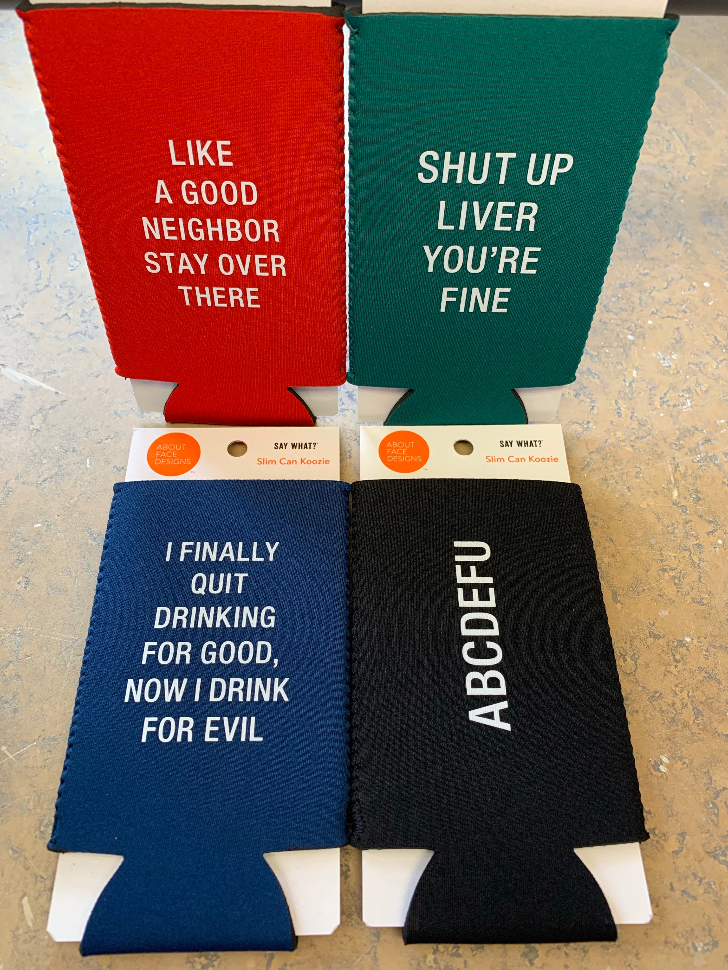 Slim Koozie (4 STYLES) Home- Drinkware ABOUT FACE DESIGNS