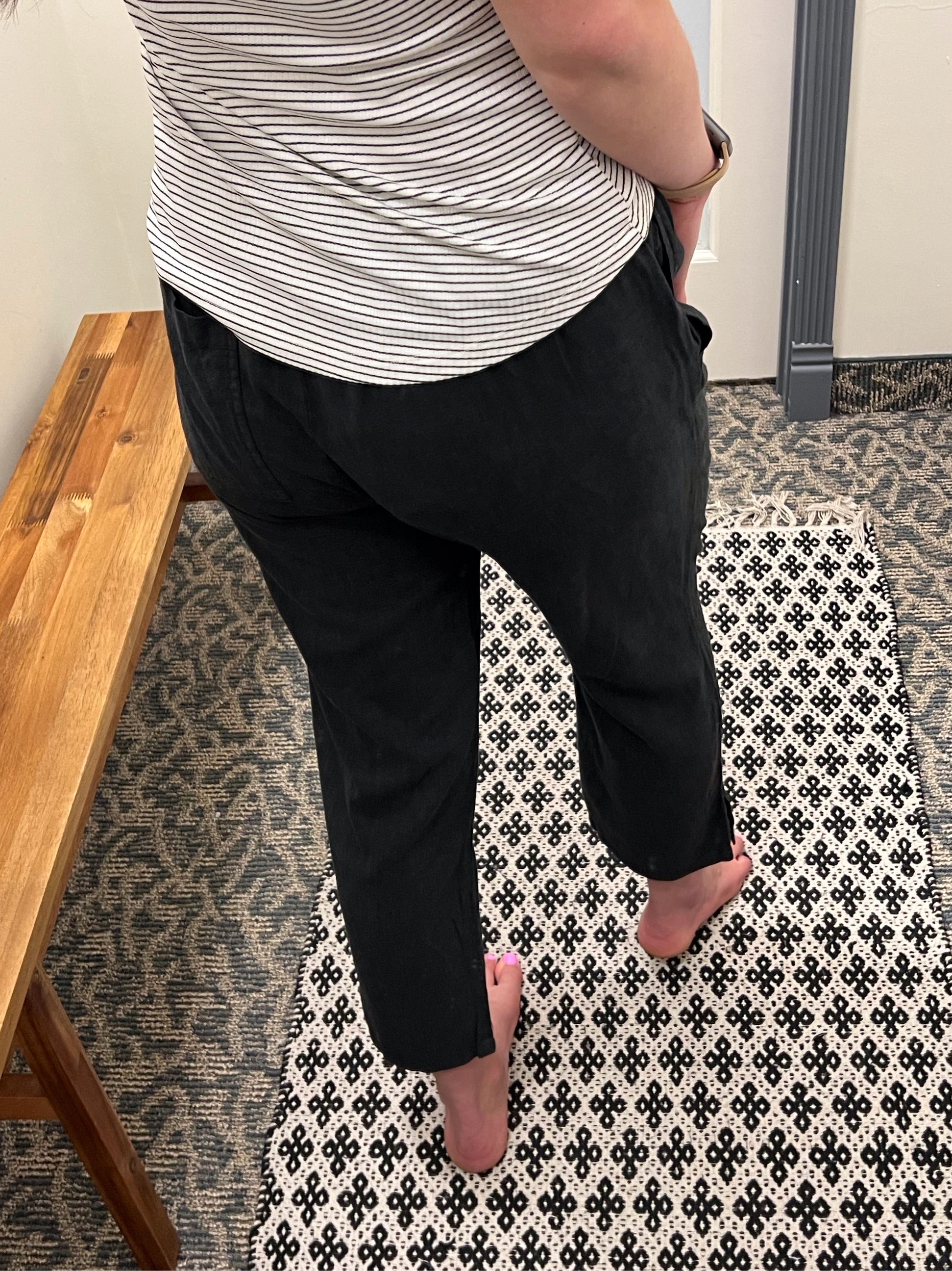 Black Boardwalk Pants Bottom- Pants THREAD & SUPPLY