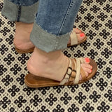 Hilda Nectar Lux Tan Sandals Shoes- Sandals BED STU