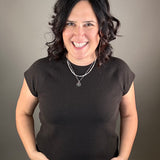 Black Cloudy Knit Top Top - Tee TRES BIEN