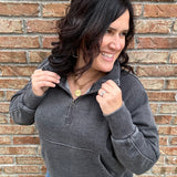 Charcoal Quarter Zip Sweatshirt