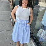 Blue & White Stripe Tank Dress Dresses STACCATO