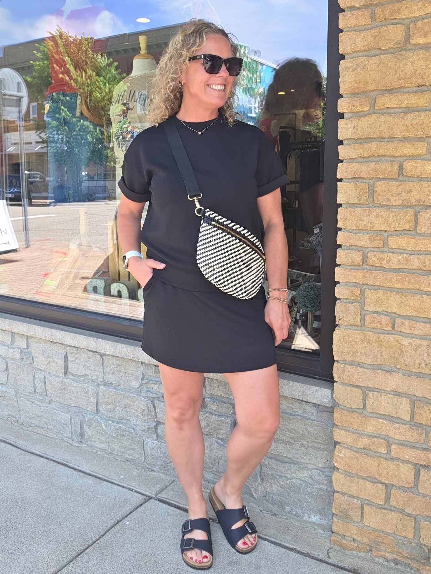Black Modal Short Sleeve Top Top - Tee RAE MODE