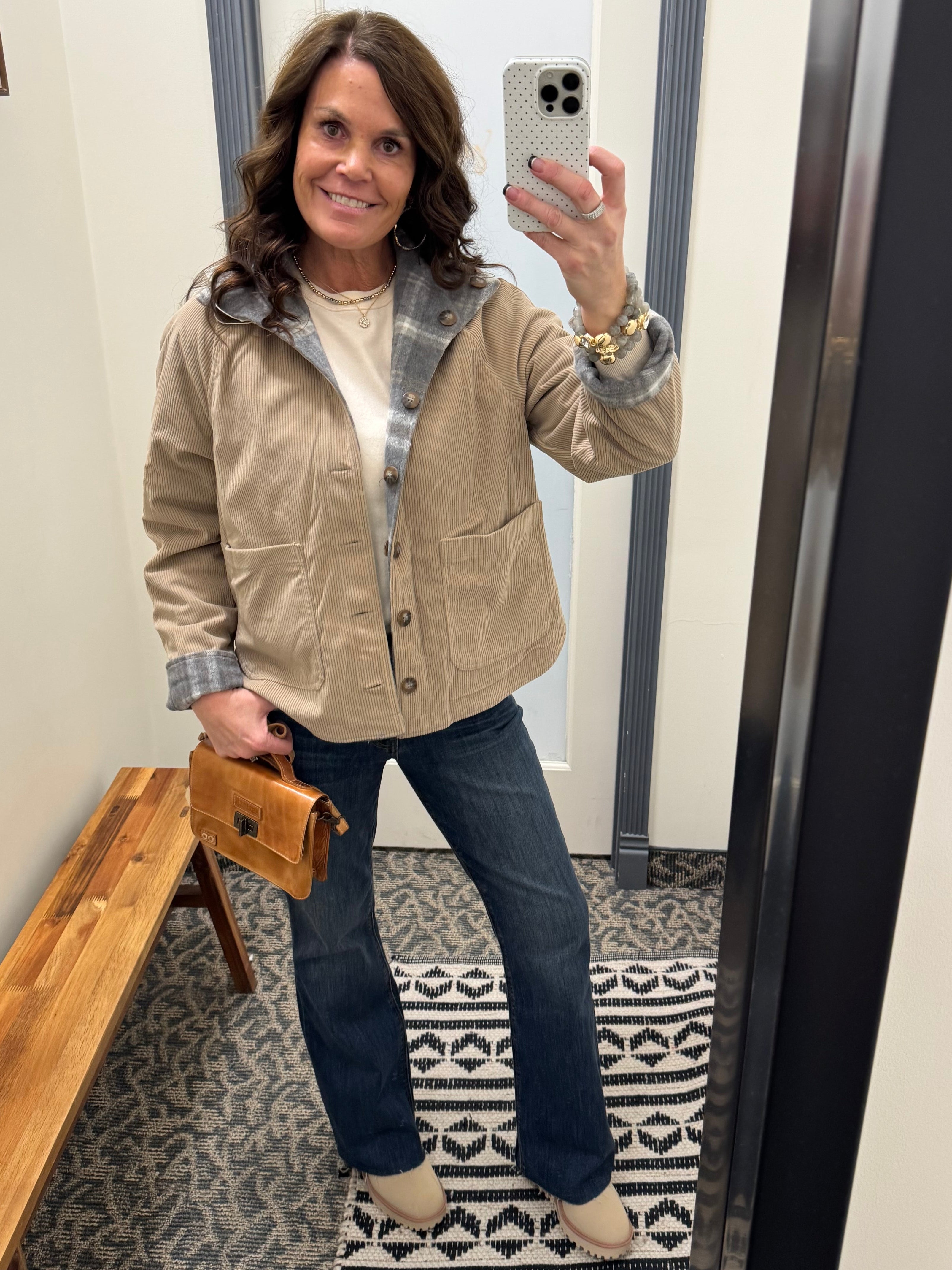 Grey Brown Jacqueline Jacket Outerwear- Jackets THREAD & SUPPLY