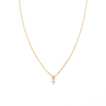 24K Gold Dainty Cross Pendant Necklace Brenda Grands Jewelry