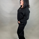 Black Tru Side Wide Leg Pant