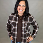 Coffee Ivory Plaid Cassian Shirt Tops - Button Ups THREAD & SUPPLY