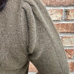 Olive Aura Short Sleeve Sweater Top - Sweater JODIFL