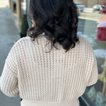 Sand ZigZag Crochet Knit Cardigan Tops- Cardigans EE:SOME