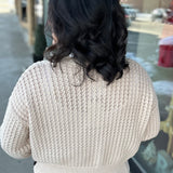 Sand ZigZag Crochet Knit Cardigan Tops- Cardigans EE:SOME