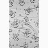 Snowmen Charcoal Tea Towel Geometry