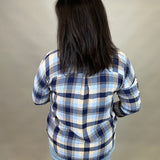 Navy/Blue Leetonia Boyfriend Top Tops - Button Ups FLAG AND ANTHEM