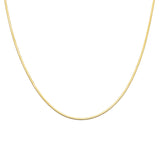 Waterproof Gold Micro Herringbone Necklace: Silver Brenda Grands Waterproof Jewelry