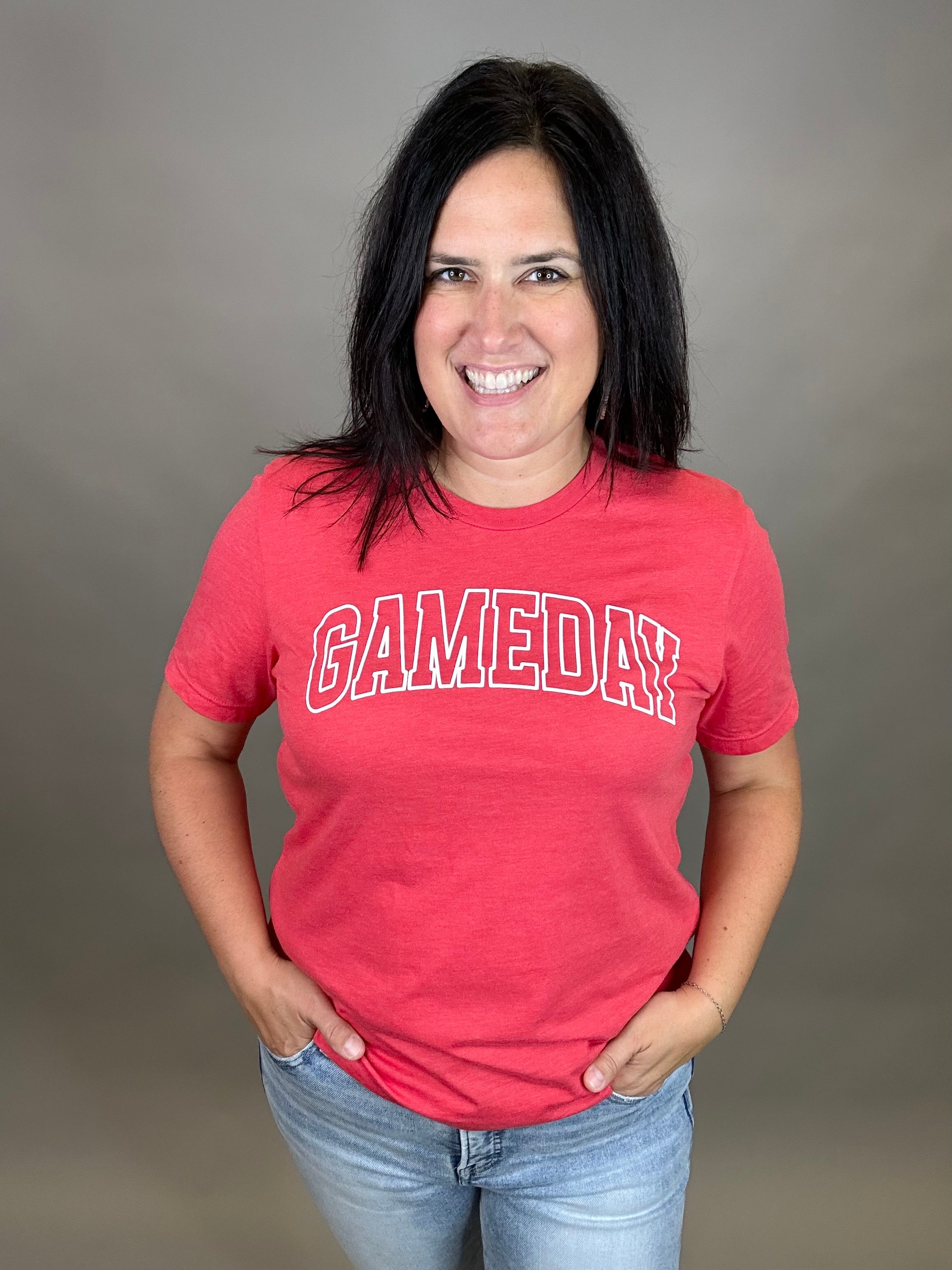Red Game Day Tee Top - Tee MUGSBY