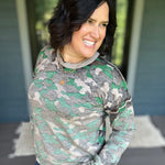 Camo Printed Crew Neck Sweater Top - Sweater FATE by LFD