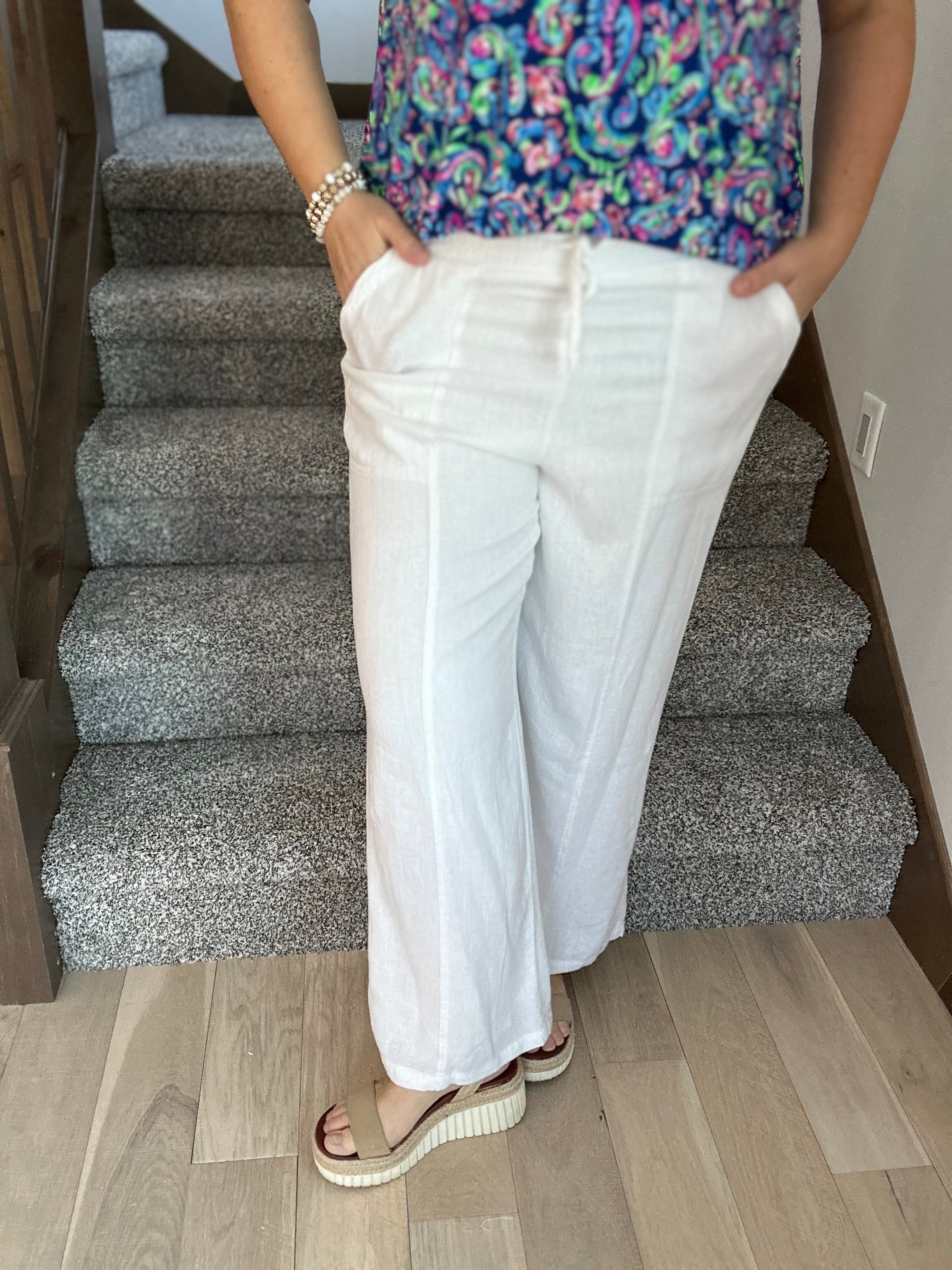 White Solana Pants Bottom- Pants THREAD & SUPPLY