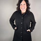 Black Teddy Button Down Coat