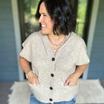 Oatmeal Hoodie Cardigan Sweater Tops- Cardigans STACCATO