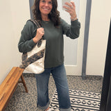 Green Long Sleeve Terry Top