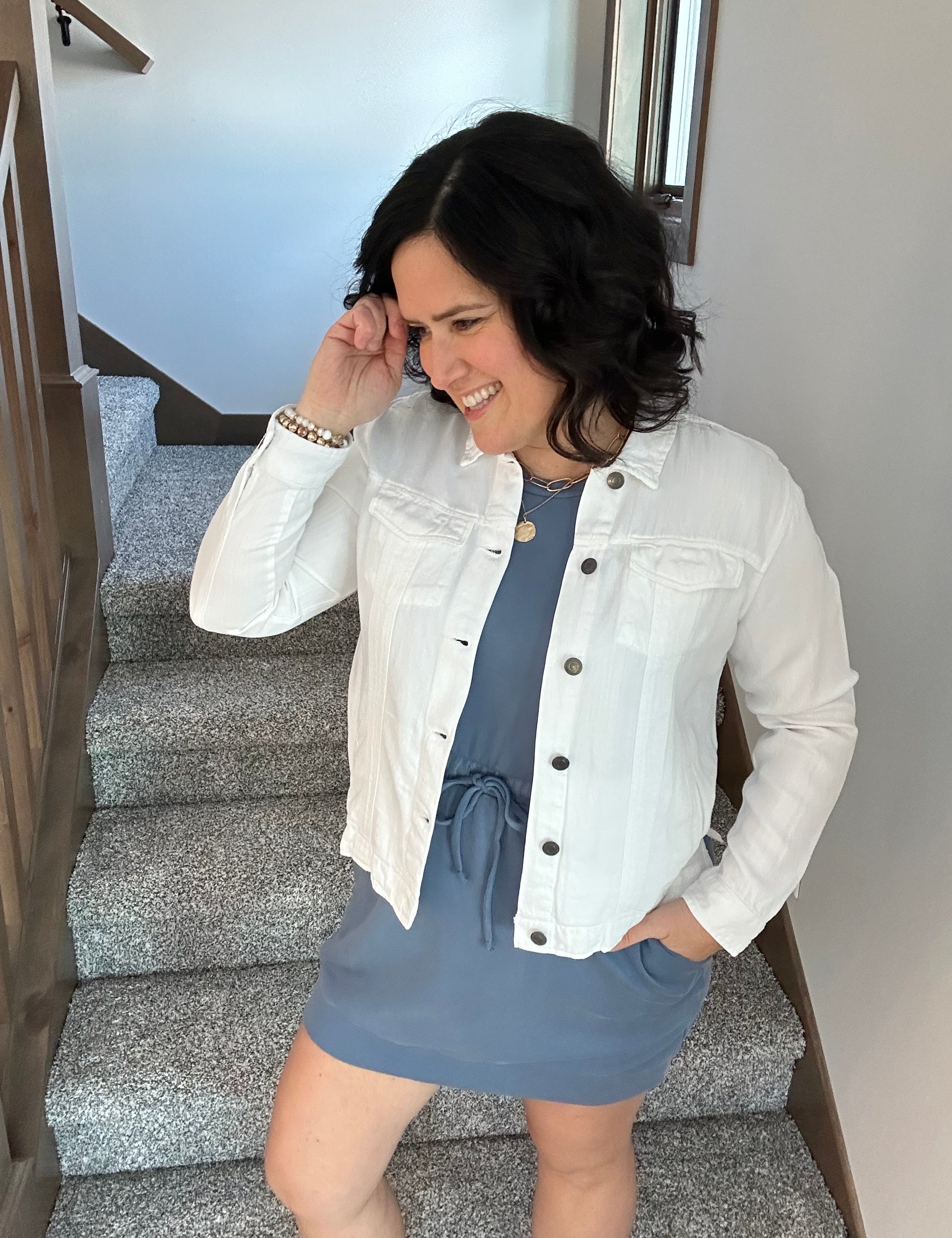Denim Blue Midi Dress Dresses GILLI