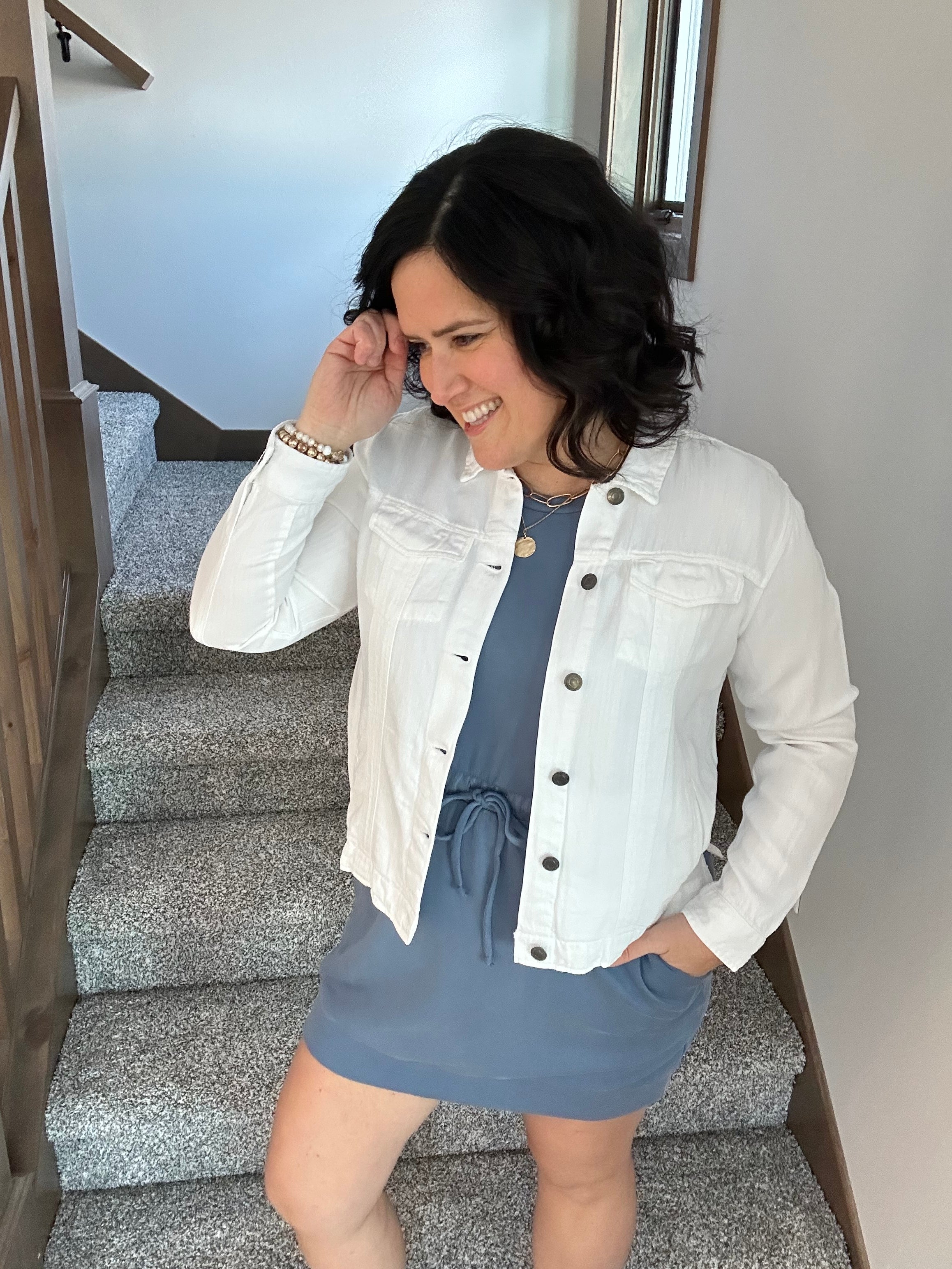 Denim Blue Midi Dress Dresses GILLI