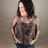 Leopard Lace Top