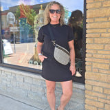 Black Modal Short Sleeve Top Top - Tee RAE MODE