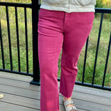 Buccaneer Fab Ab Tummy Control Raw Hem Jeans-MICA Bottoms - Pants MICA