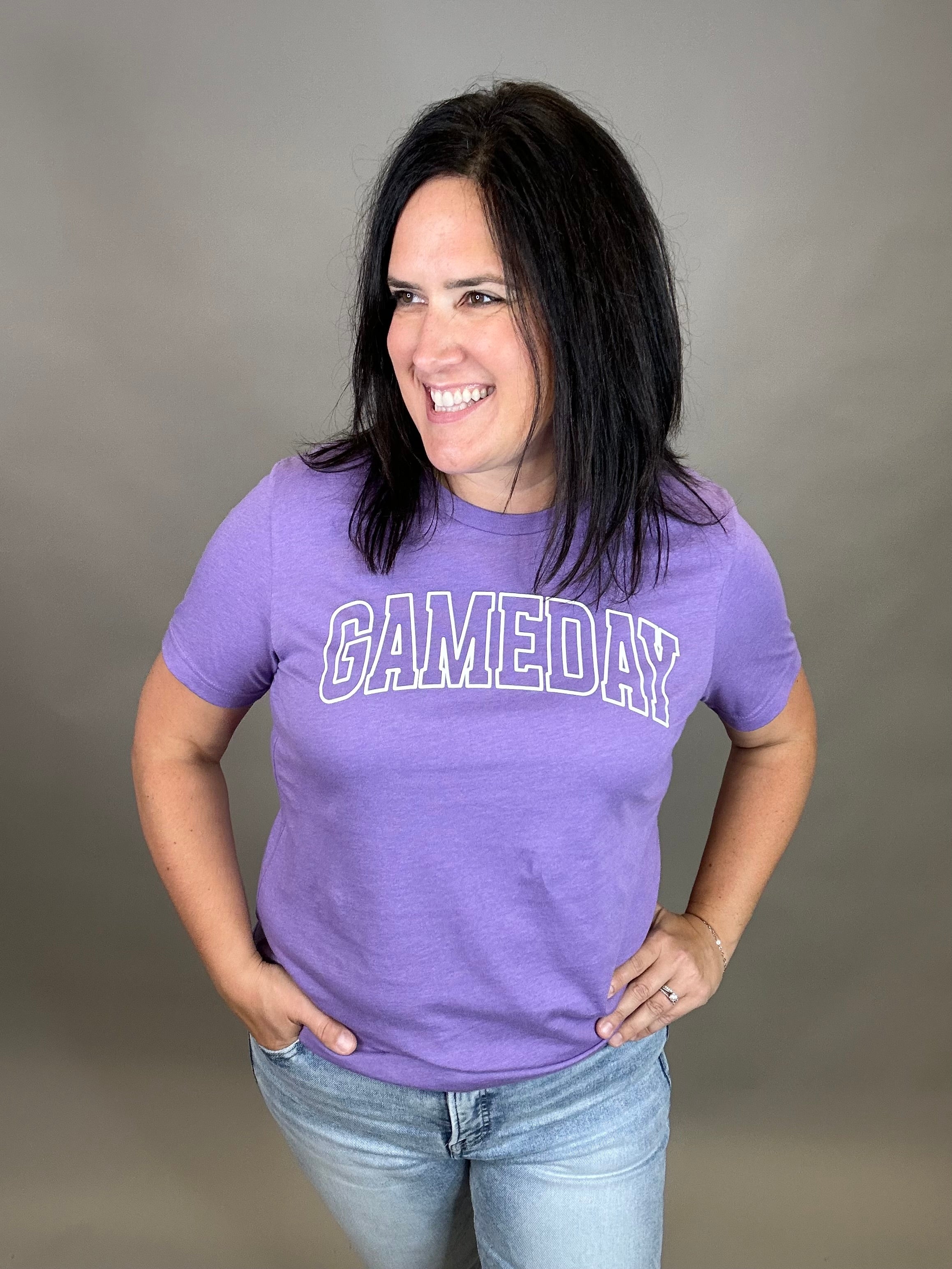 Purple Game Day Tee Top - Tee MUGSBY