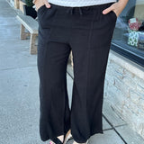 Black Solana Pants Bottom- Pants THREAD & SUPPLY